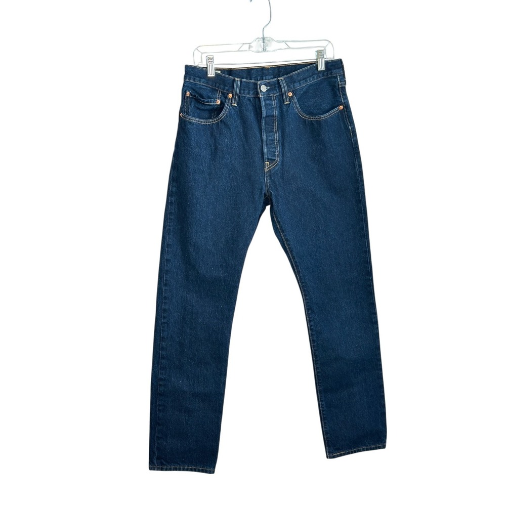 Levis Premium 501 Dark Wash Denim Original Fit Straight Leg Americana ‎ 31/32